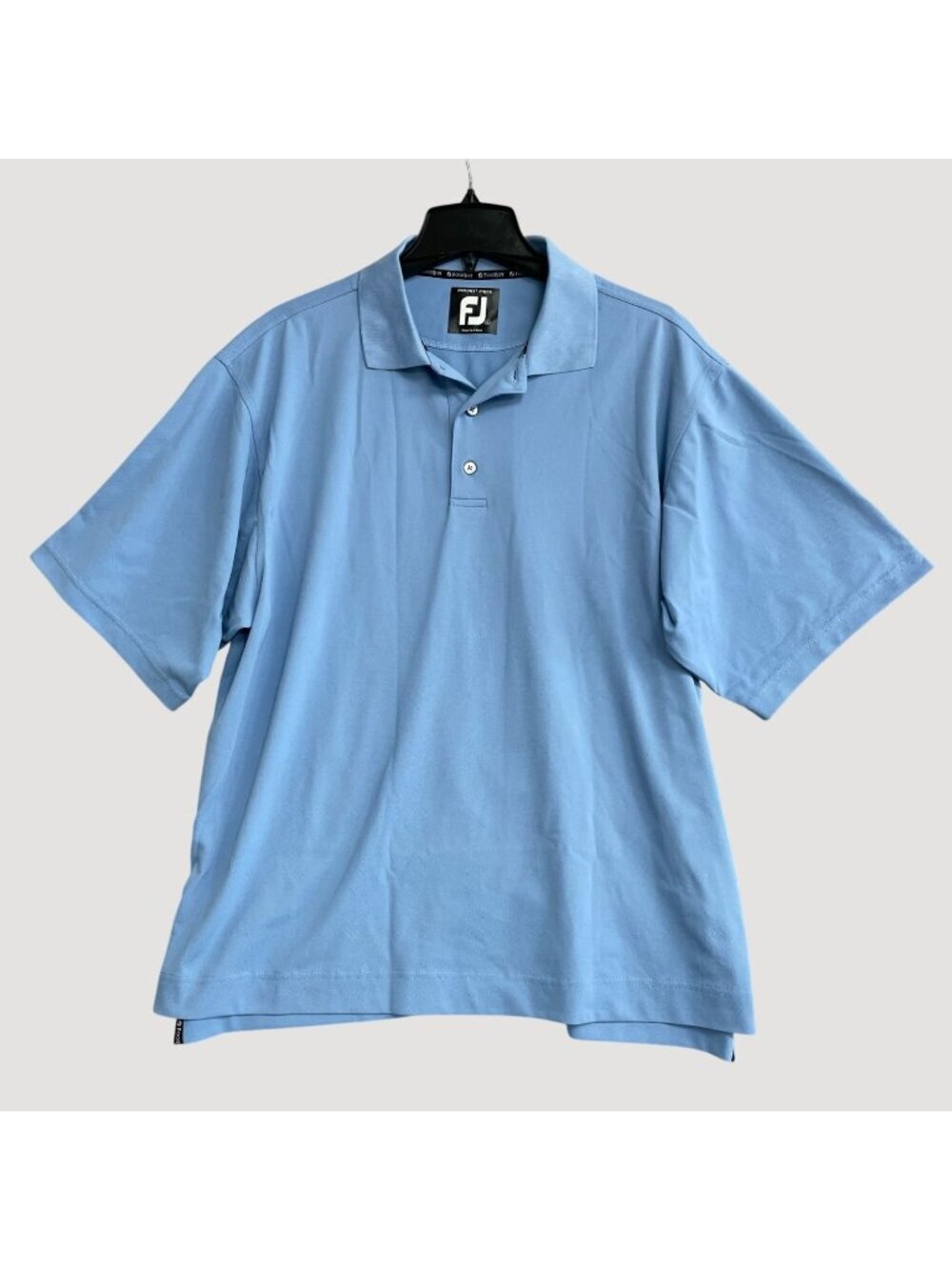 FootJoy Men's Size L ProDry Pique Light Blue Golf Polo Shirt P0321